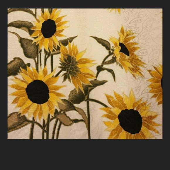 Vintage tournesols sunflower silk scarf with hand rolled hem by Nature Co. - Picture 5 of 9